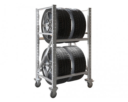 Стеллаж MS Pro 1350/781x606 передвижной для хранения 4 шин * Стеллаж MS Pro 1350/781x606 передвижной для хранения 4 шин *
